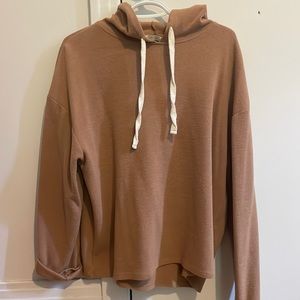 Zara hoodie size medium in tan color.